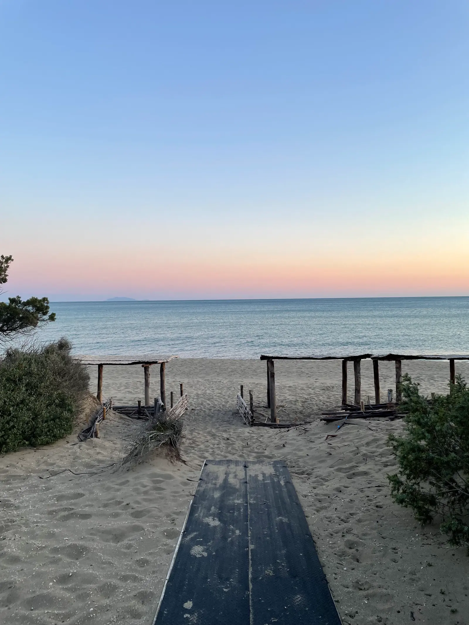 Private beach